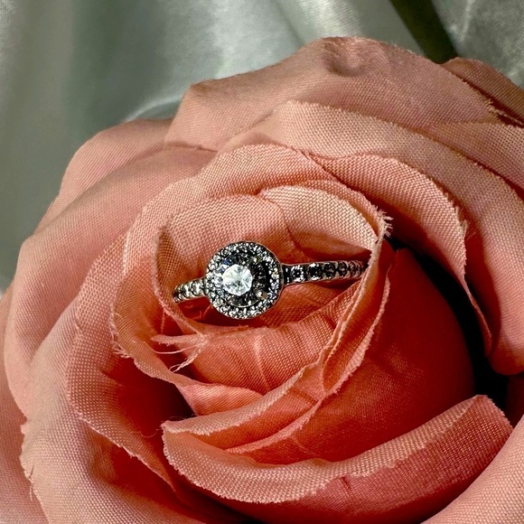 Pandora Classic Elegance Halo Ring – Sterling Silver 925 with Clear CZ – Size 50 - Picture 3 of 15